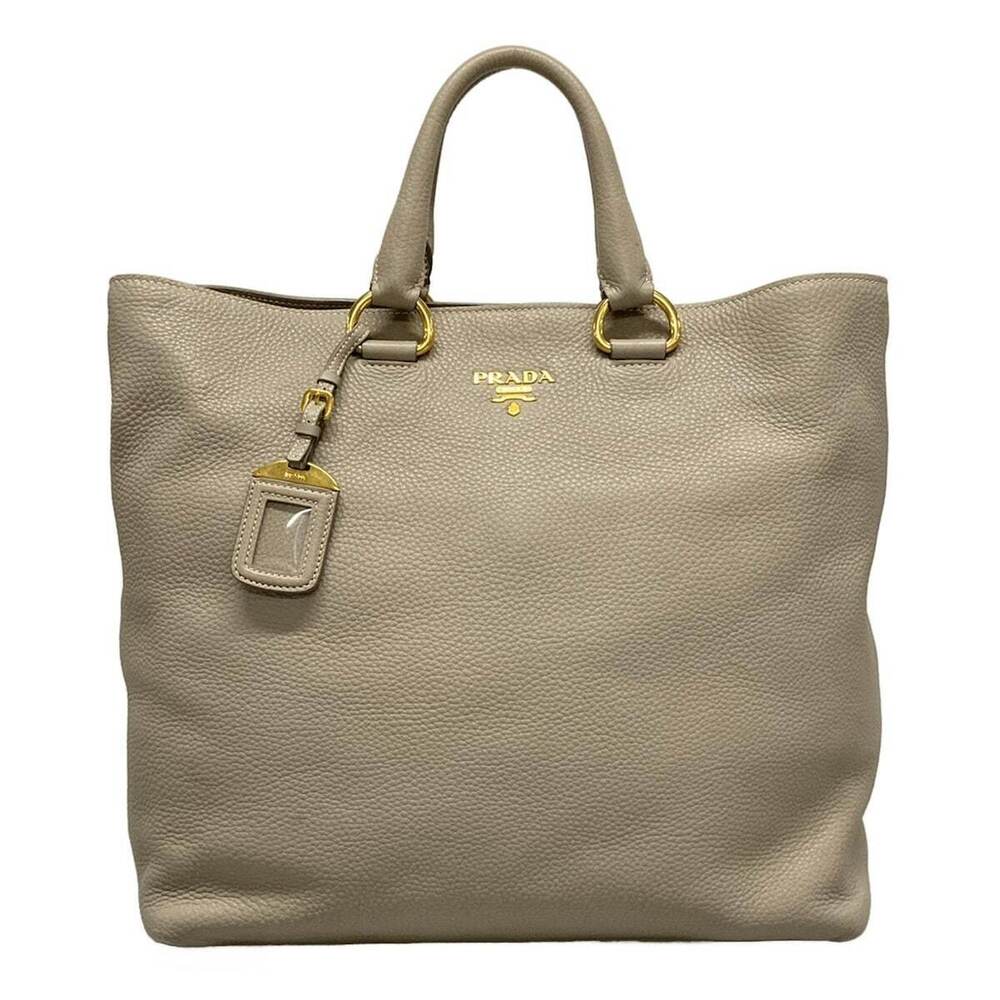 Prada Gray Vitello Daino Shopping Tote bag - Picture 1 of 7